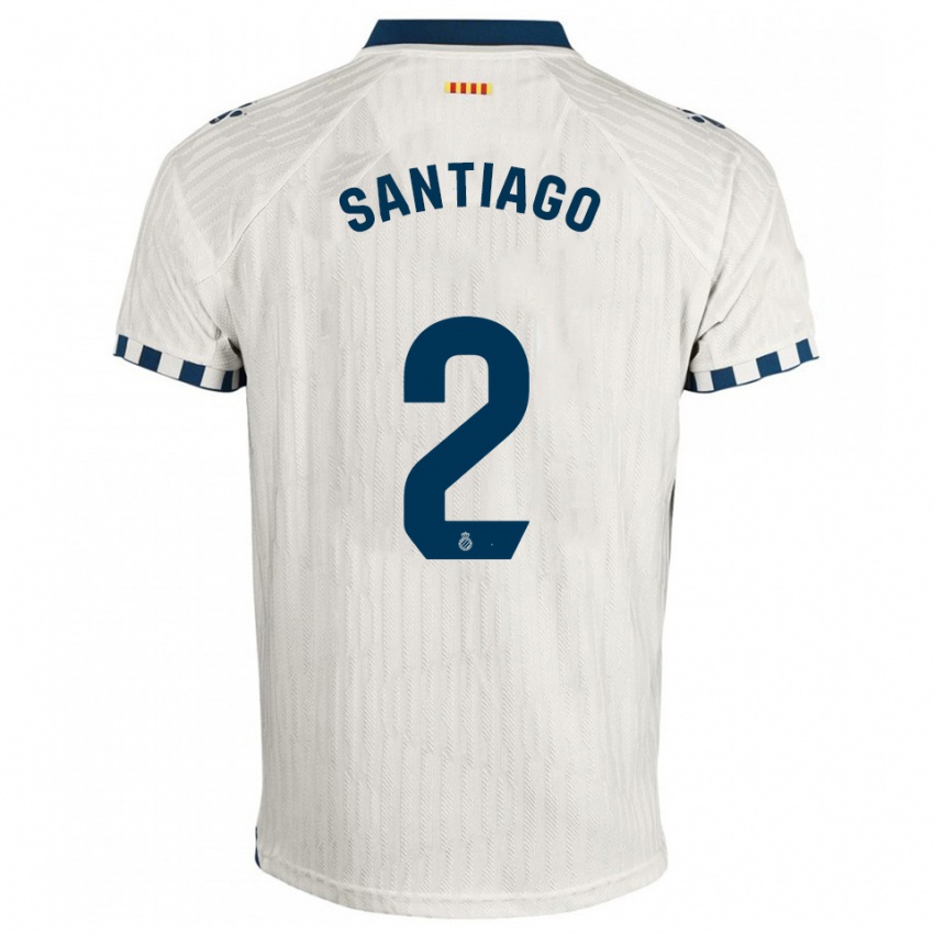 ילדים David Santiago #2 לבן כחול הרחק ג'רזי 2025/26 חולצה קצרה