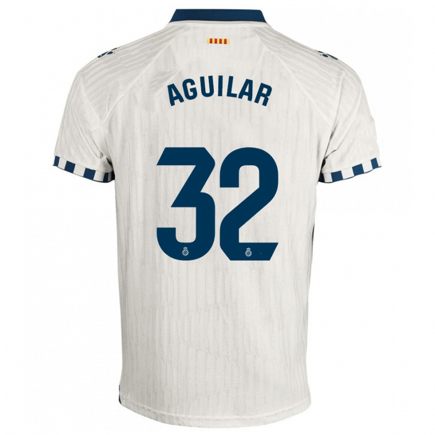 ילדים Rubén Aguilar #32 לבן כחול הרחק ג'רזי 2025/26 חולצה קצרה