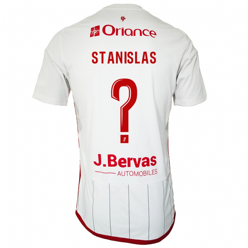 ילדים Lohys Stanislas #0 לבן אדום הרחק ג'רזי 2025/26 חולצה קצרה