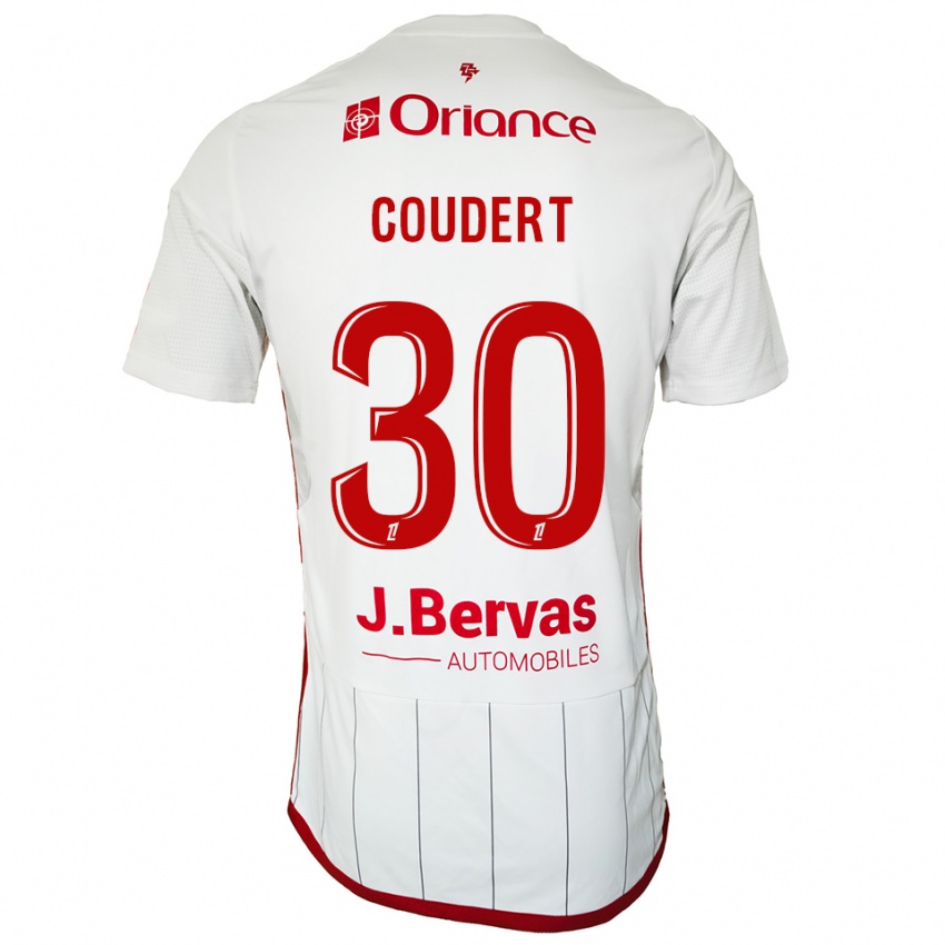 ילדים גרגואר קודר #30 לבן אדום הרחק ג'רזי 2025/26 חולצה קצרה