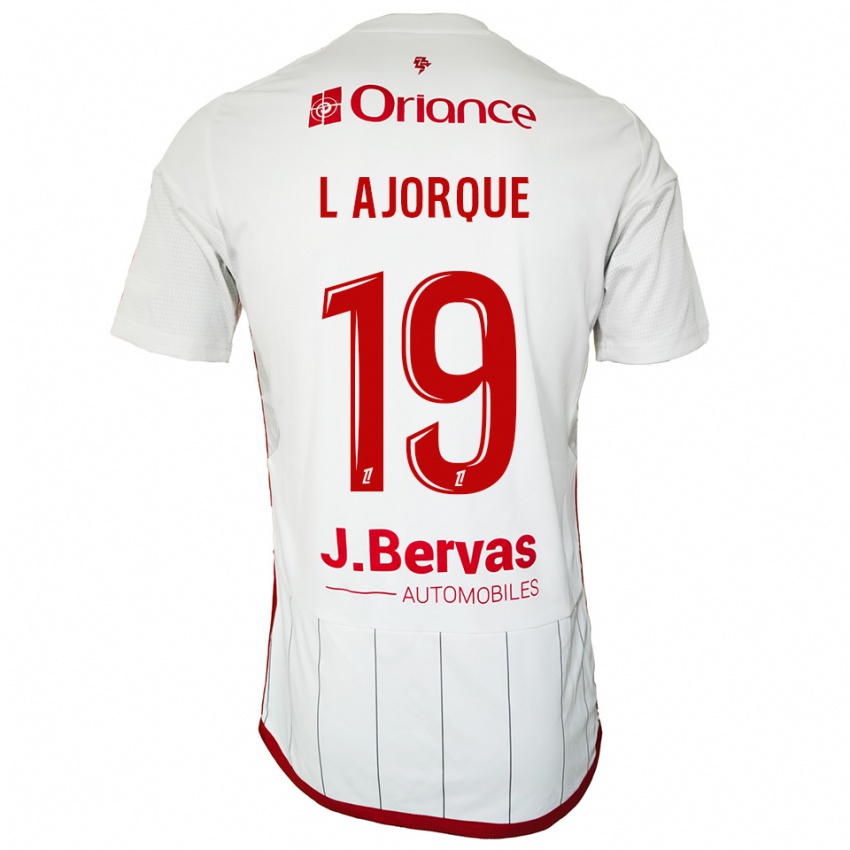 ילדים לודוביק אז'ורקה #19 לבן אדום הרחק ג'רזי 2025/26 חולצה קצרה