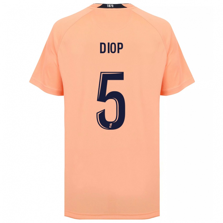 ילדים Doro Diop #5 כתום כחול הרחק ג'רזי 2025/26 חולצה קצרה