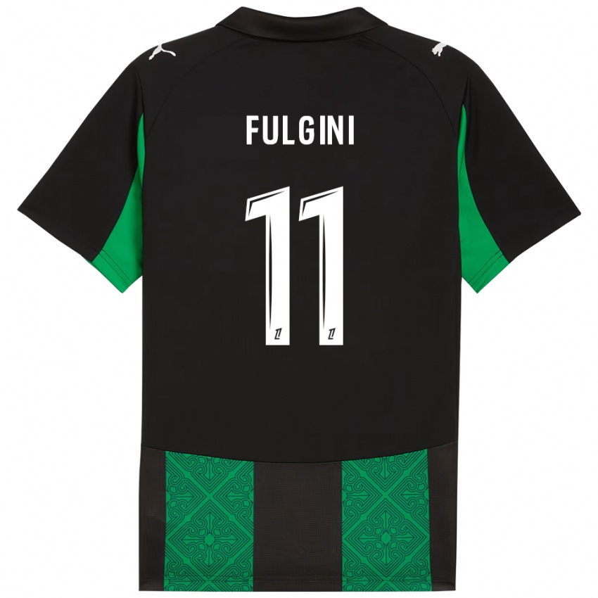 ילדים אנז'לו פולז'יני #11 שחור ירוק הרחק ג'רזי 2025/26 חולצה קצרה