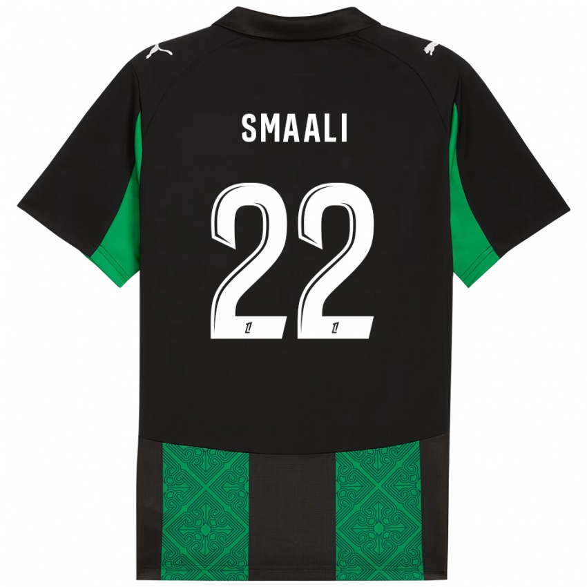ילדים אמה סמאלי #22 שחור ירוק הרחק ג'רזי 2025/26 חולצה קצרה ילדים אמה סמאלי #22 שחור ירוק הרחק ג'רזי 2025/26 חולצה קצרה