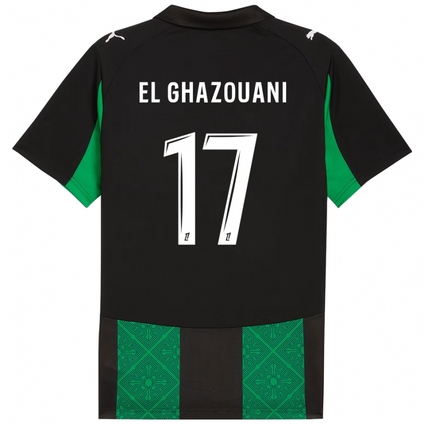 ילדים Fatima El Ghazouani #17 שחור ירוק הרחק ג'רזי 2025/26 חולצה קצרה