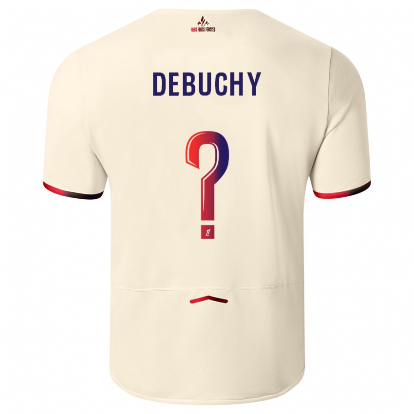 ילדים Lukas Debuchy #0 לבן שמנת אדום הרחק ג'רזי 2025/26 חולצה קצרה
