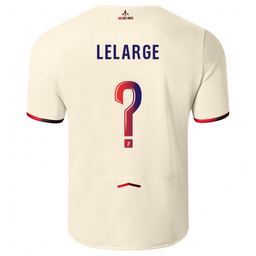 ילדים Claire Lelarge #0 לבן שמנת אדום הרחק ג'רזי 2025/26 חולצה קצרה