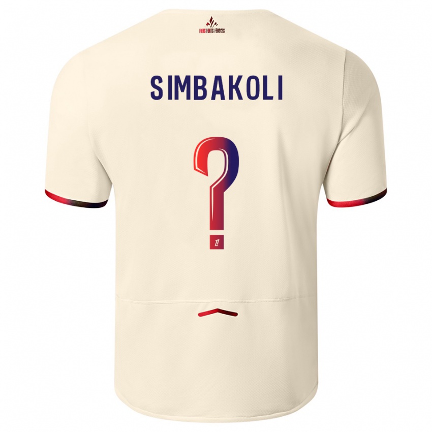 ילדים ממאדו סימבאקולי #0 לבן שמנת אדום הרחק ג'רזי 2025/26 חולצה קצרה