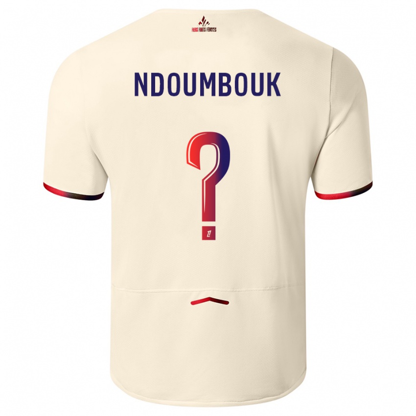 ילדים מרליס נגו נדומבוק #0 לבן שמנת אדום הרחק ג'רזי 2025/26 חולצה קצרה