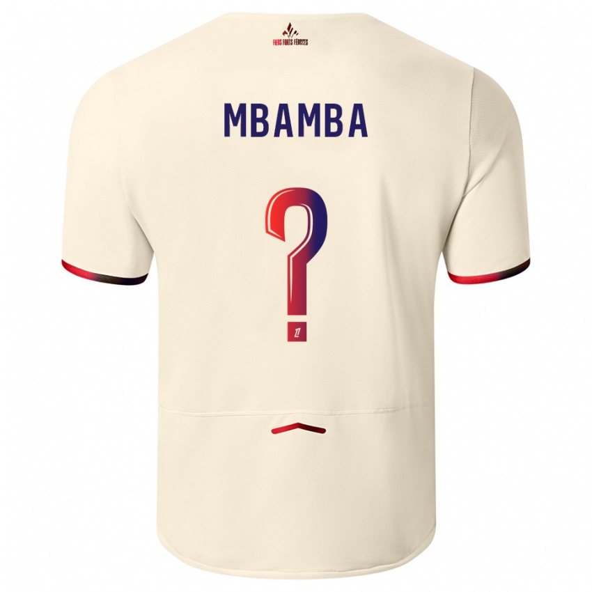 ילדים לוקס אמבמבה-מואנדה #0 לבן שמנת אדום הרחק ג'רזי 2025/26 חולצה קצרה