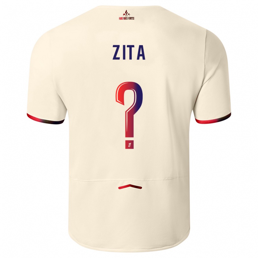 ילדים קיסלי זיטה #0 לבן שמנת אדום הרחק ג'רזי 2025/26 חולצה קצרה