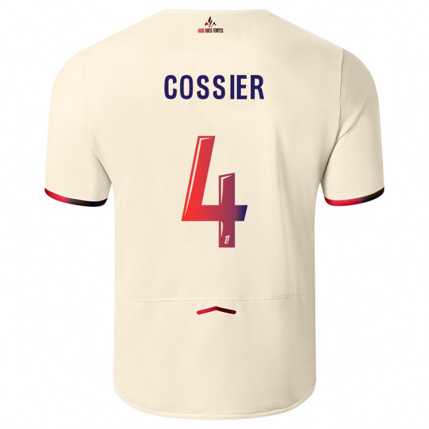 ילדים Isaac Cossier #4 לבן שמנת אדום הרחק ג'רזי 2025/26 חולצה קצרה