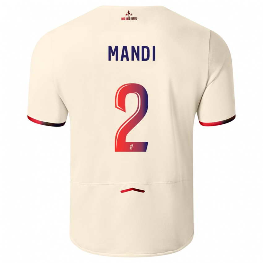 ילדים עיסא מאנדי #2 לבן שמנת אדום הרחק ג'רזי 2025/26 חולצה קצרה