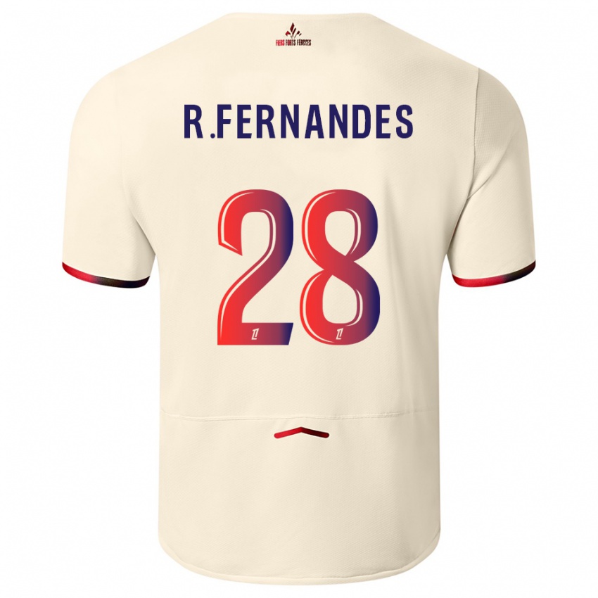ילדים Rafael Fernandes #28 לבן שמנת אדום הרחק ג'רזי 2025/26 חולצה קצרה