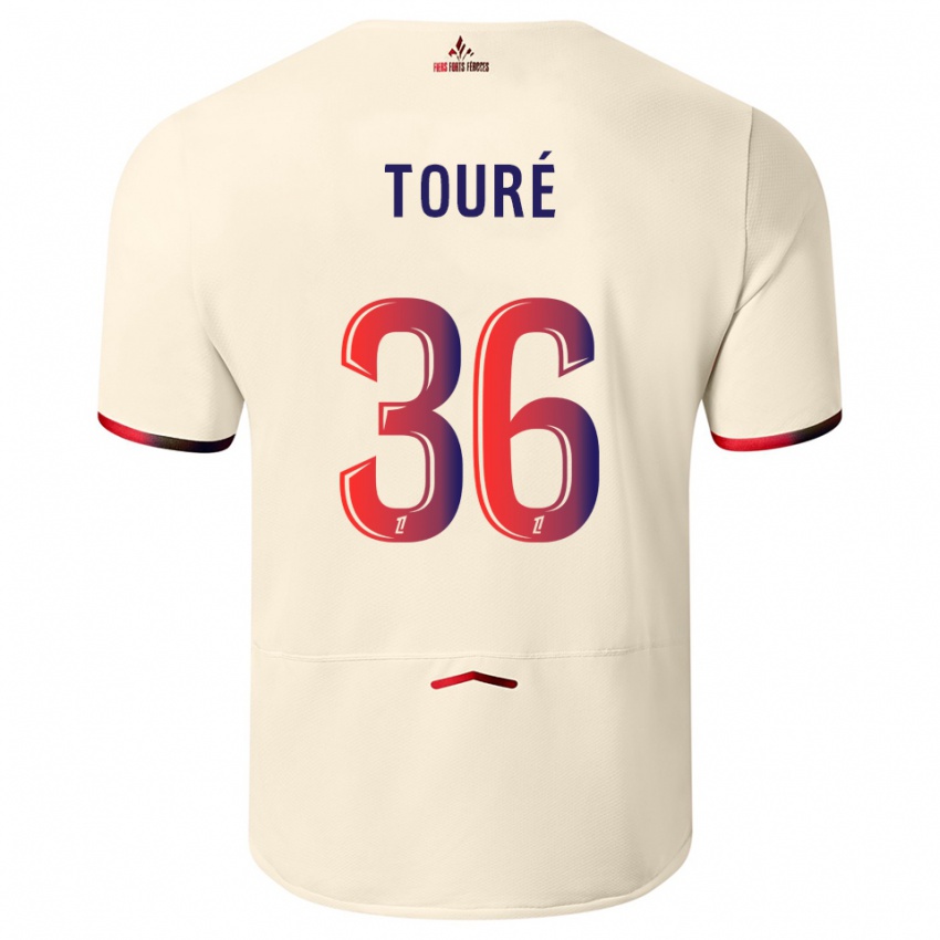 ילדים עוסמאן טורה #36 לבן שמנת אדום הרחק ג'רזי 2025/26 חולצה קצרה