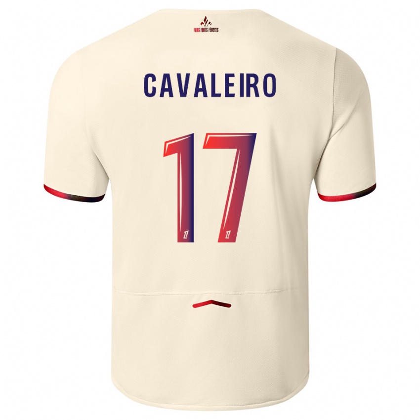 ילדים איבן קבאליירו #17 לבן שמנת אדום הרחק ג'רזי 2025/26 חולצה קצרה