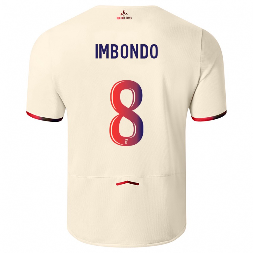ילדים Ramses Imbondo #8 לבן שמנת אדום הרחק ג'רזי 2025/26 חולצה קצרה