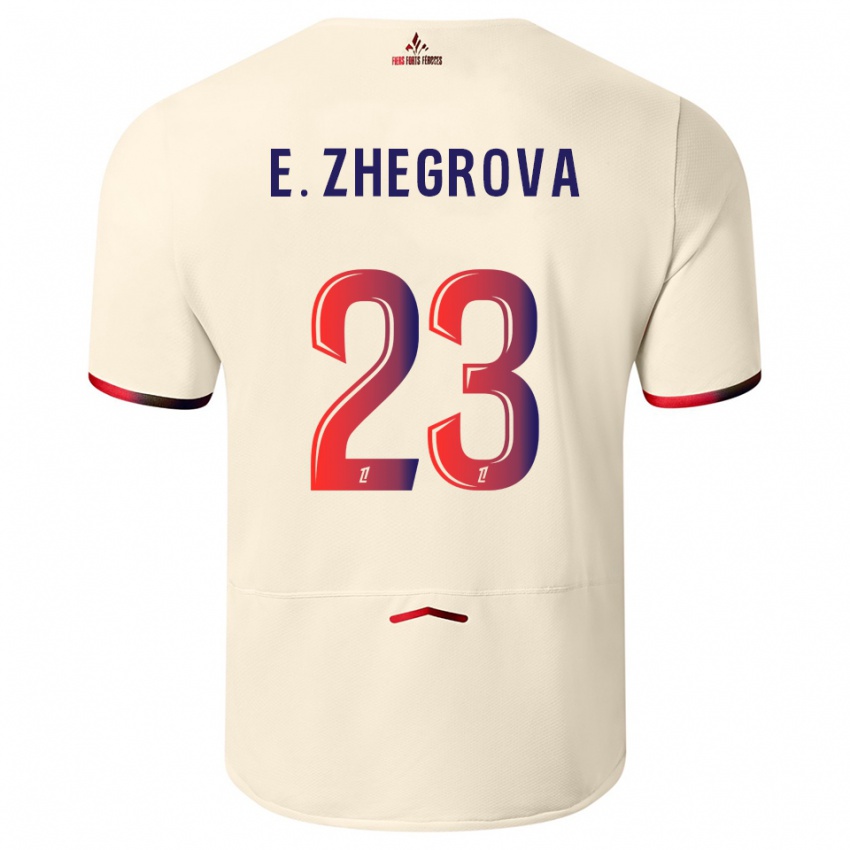 ילדים אדון ז'גרובה #23 לבן שמנת אדום הרחק ג'רזי 2025/26 חולצה קצרה