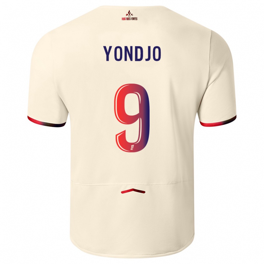 ילדים Angel Yondjo #9 לבן שמנת אדום הרחק ג'רזי 2025/26 חולצה קצרה