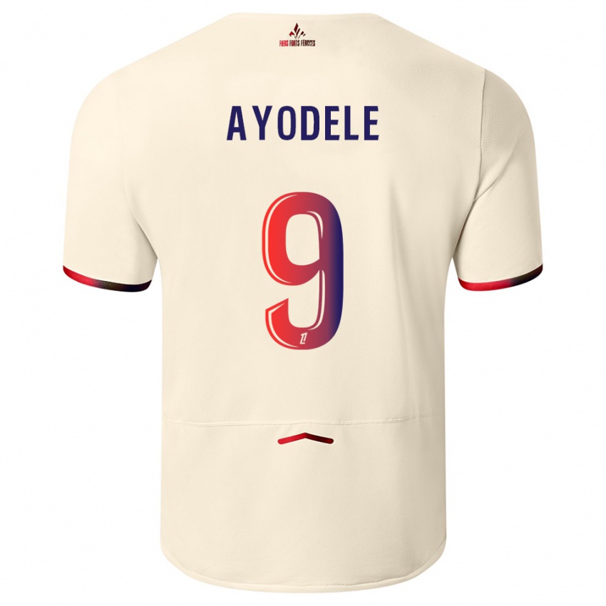 ילדים אדשינה איברהים איודל #9 לבן שמנת אדום הרחק ג'רזי 2025/26 חולצה קצרה