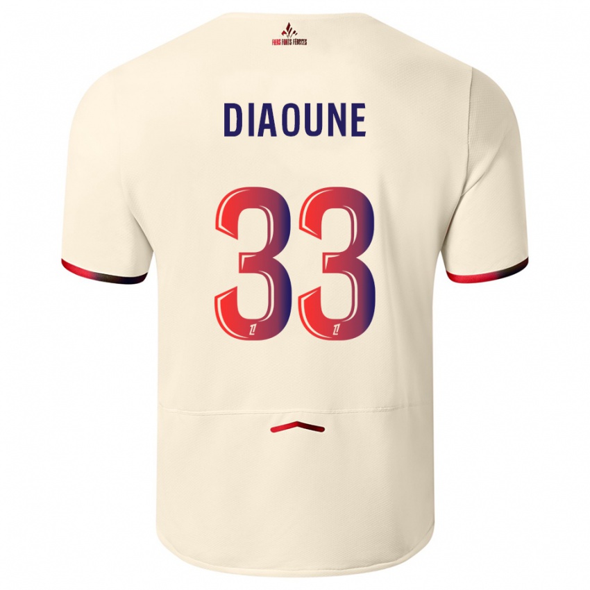 ילדים Soriba Diaoune #33 לבן שמנת אדום הרחק ג'רזי 2025/26 חולצה קצרה