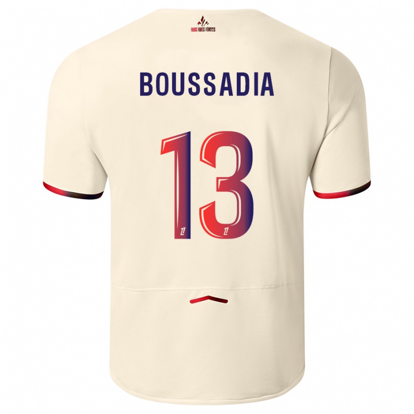 ילדים סעד בוסאדיה #13 לבן שמנת אדום הרחק ג'רזי 2025/26 חולצה קצרה