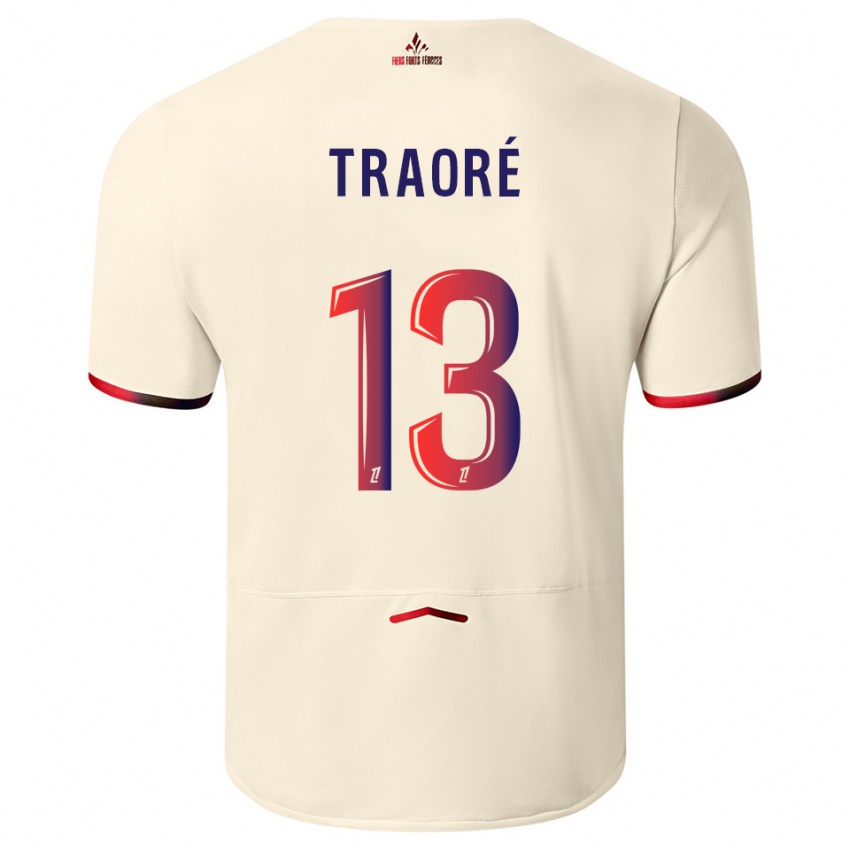 ילדים יאלי טראורה #13 לבן שמנת אדום הרחק ג'רזי 2025/26 חולצה קצרה