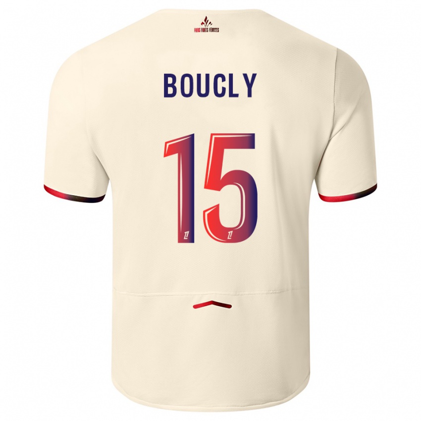 ילדים מייטה בוקלי #15 לבן שמנת אדום הרחק ג'רזי 2025/26 חולצה קצרה