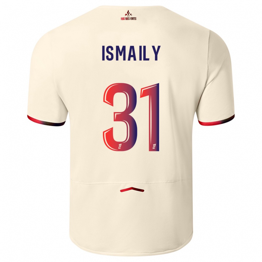 ילדים איסמעילי #31 לבן שמנת אדום הרחק ג'רזי 2025/26 חולצה קצרה