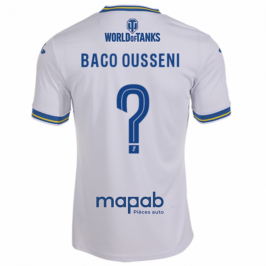 ילדים Timothée Baco Ousseni #0 לבן תכלת הרחק ג'רזי 2025/26 חולצה קצרה