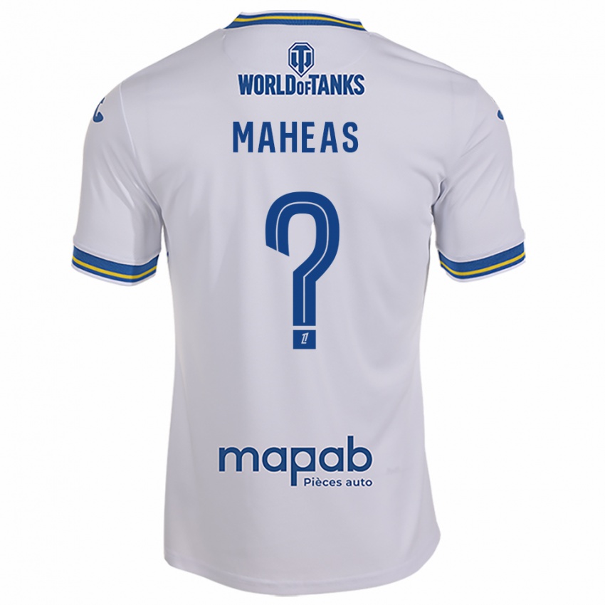 ילדים Paul Maheas #0 לבן תכלת הרחק ג'רזי 2025/26 חולצה קצרה