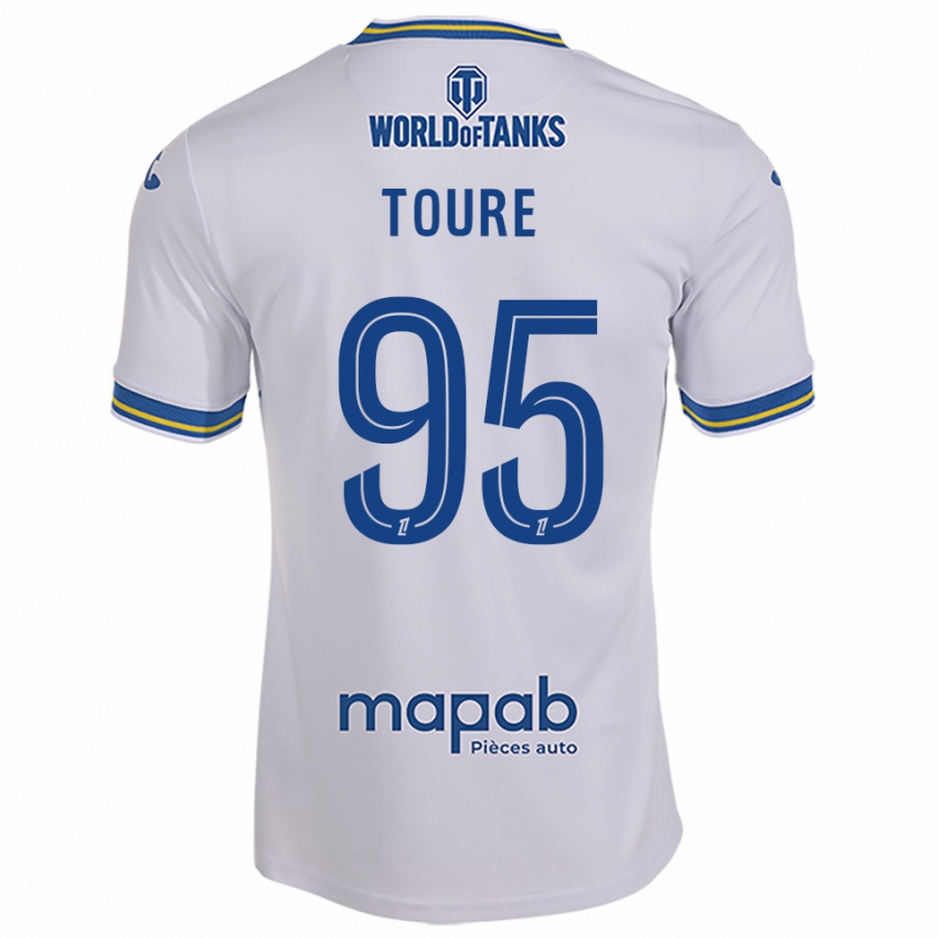 ילדים איסק טורה #95 לבן תכלת הרחק ג'רזי 2025/26 חולצה קצרה