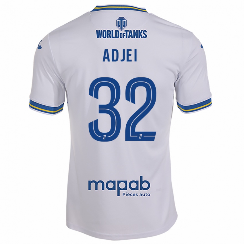 ילדים נת'ניאל אדג'יי #32 לבן תכלת הרחק ג'רזי 2025/26 חולצה קצרה