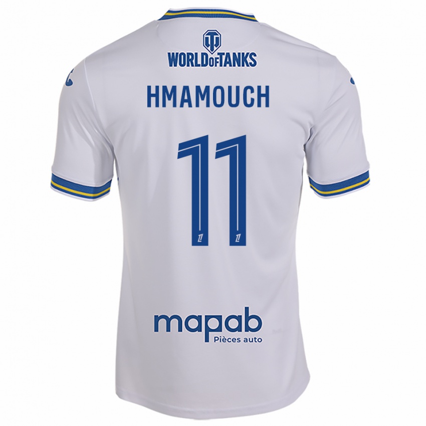 ילדים מוחמד-אנואר חמאמוק #11 לבן תכלת הרחק ג'רזי 2025/26 חולצה קצרה