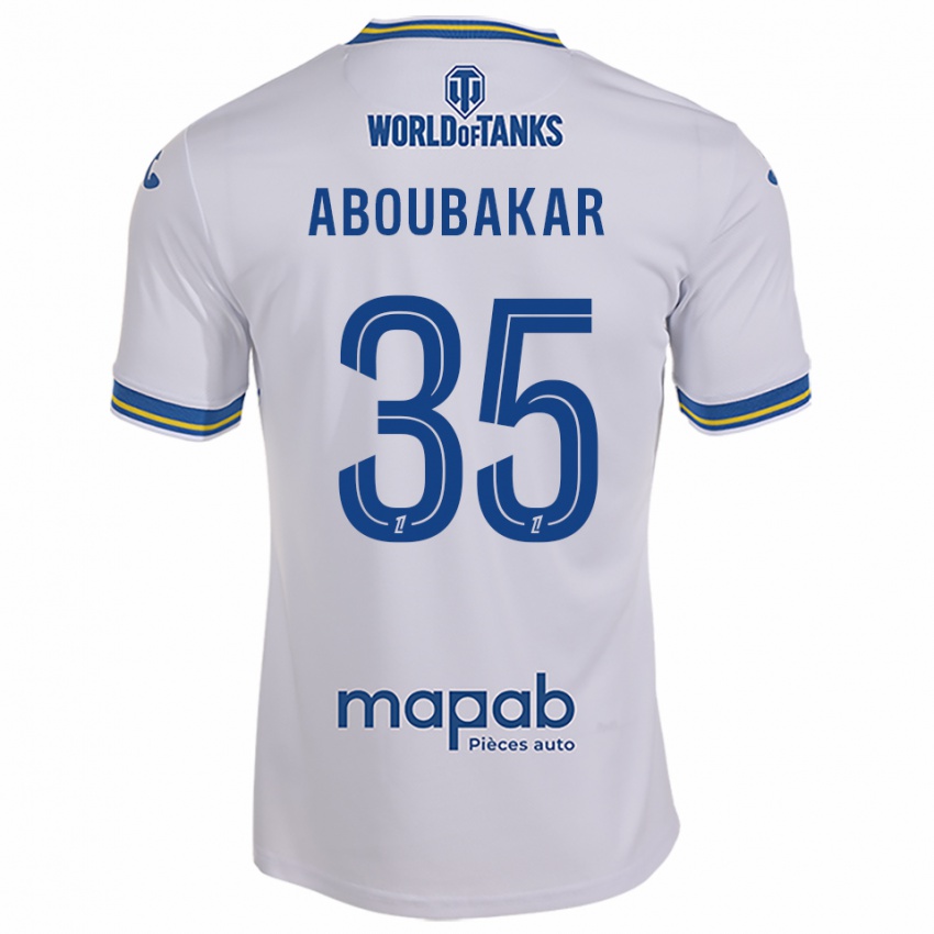 ילדים סידיק אבובאכר #35 לבן תכלת הרחק ג'רזי 2025/26 חולצה קצרה