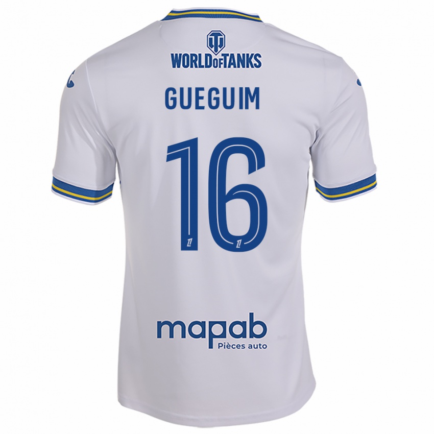 ילדים Guirone Gueguim #16 לבן תכלת הרחק ג'רזי 2025/26 חולצה קצרה