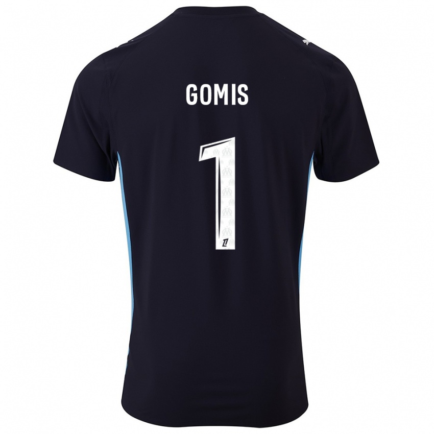 ילדים איברהים גומיס #1 שחור תכלת הרחק ג'רזי 2025/26 חולצה קצרה