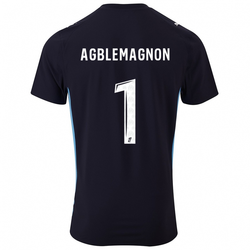 ילדים יורגן אגבלמאניון #1 שחור תכלת הרחק ג'רזי 2025/26 חולצה קצרה