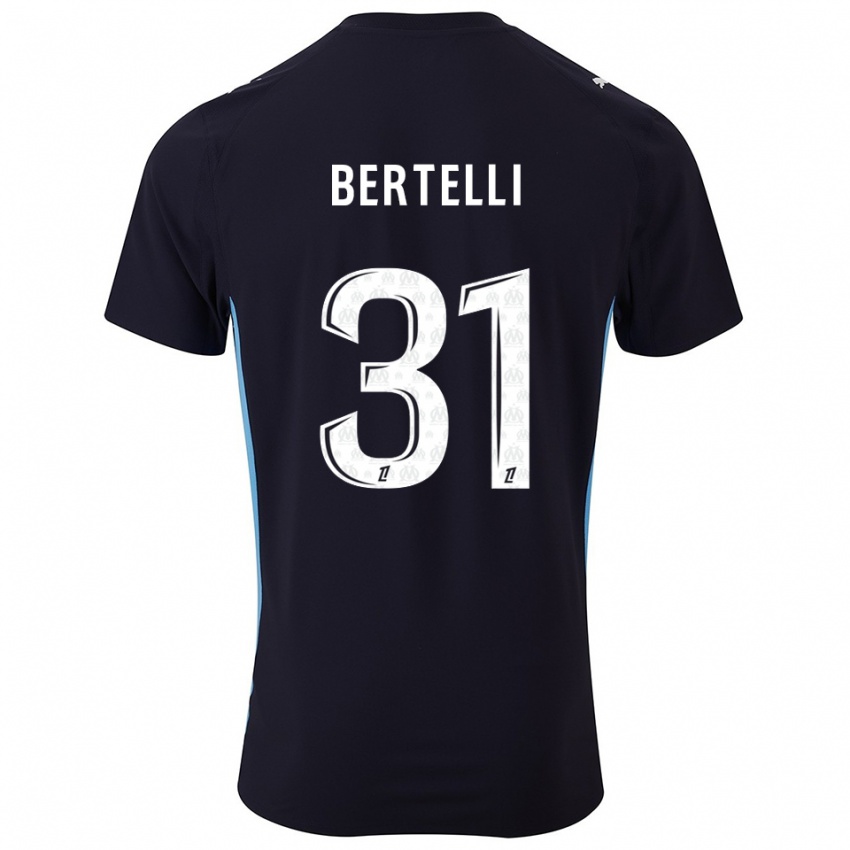 ילדים אוגו ברטלי #31 שחור תכלת הרחק ג'רזי 2025/26 חולצה קצרה