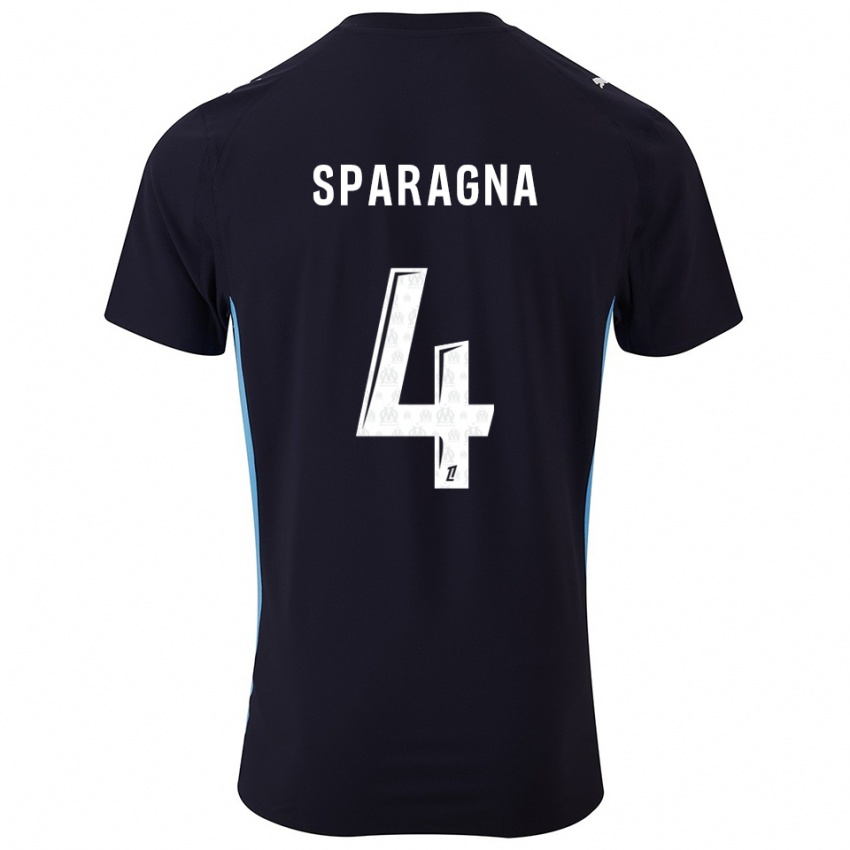 ילדים סטפן ספאראנייה #4 שחור תכלת הרחק ג'רזי 2025/26 חולצה קצרה