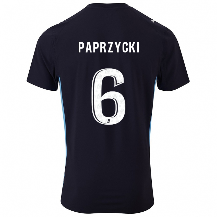 ילדים אורורה פרזיקי #6 שחור תכלת הרחק ג'רזי 2025/26 חולצה קצרה