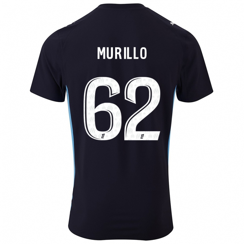 ילדים מייקל מורילו #62 שחור תכלת הרחק ג'רזי 2025/26 חולצה קצרה