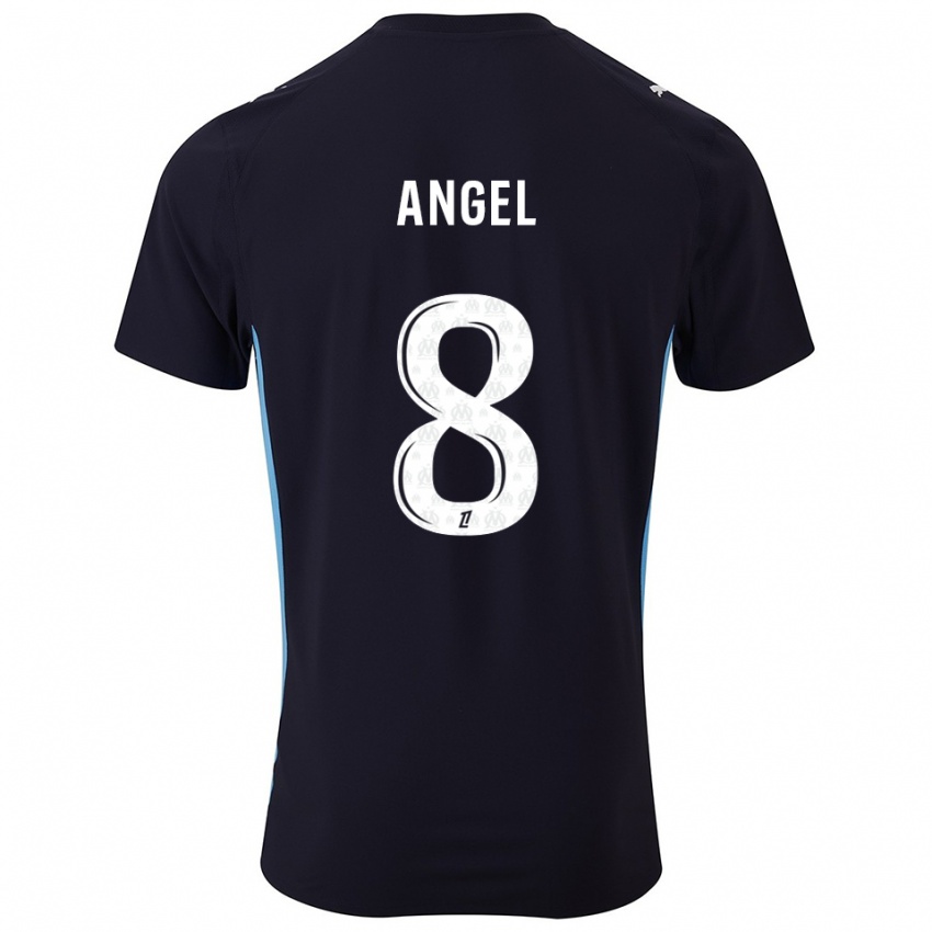 ילדים אנג'ל גומז #8 שחור תכלת הרחק ג'רזי 2025/26 חולצה קצרה