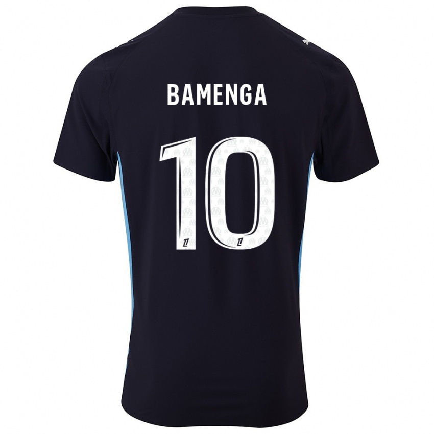 ילדים Naomie Bamenga #10 שחור תכלת הרחק ג'רזי 2025/26 חולצה קצרה