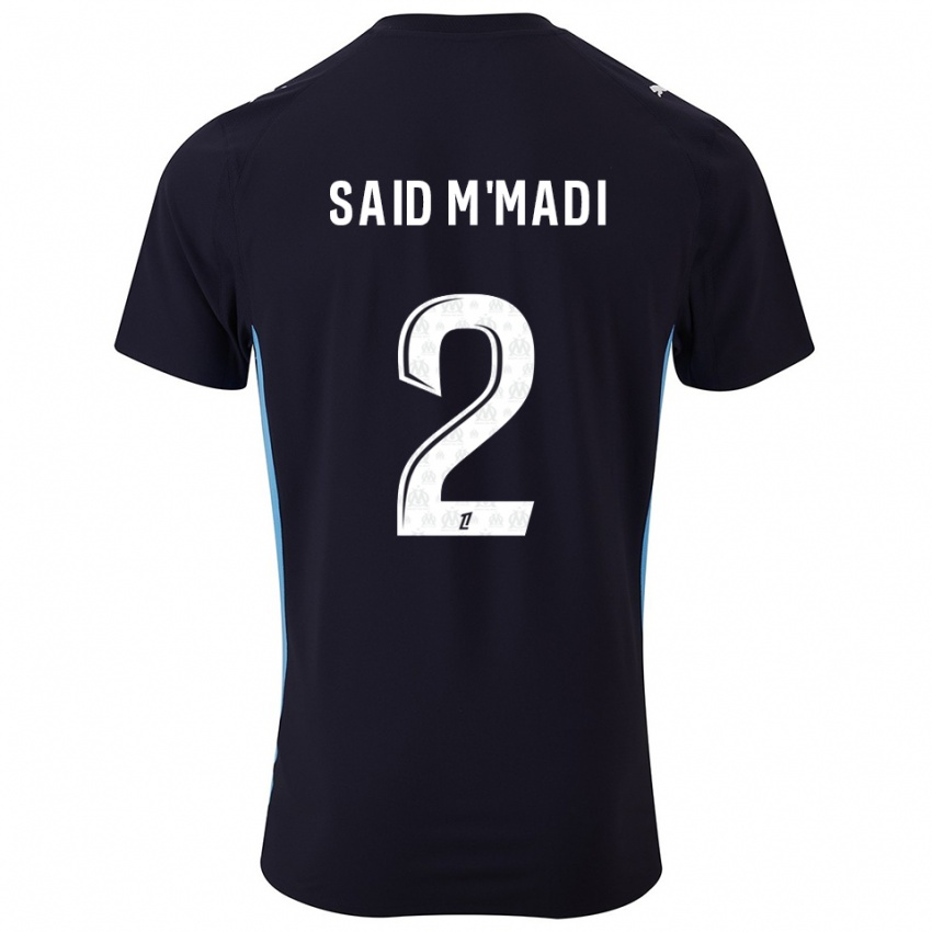 ילדים Yakine Said M'madi #2 שחור תכלת הרחק ג'רזי 2025/26 חולצה קצרה