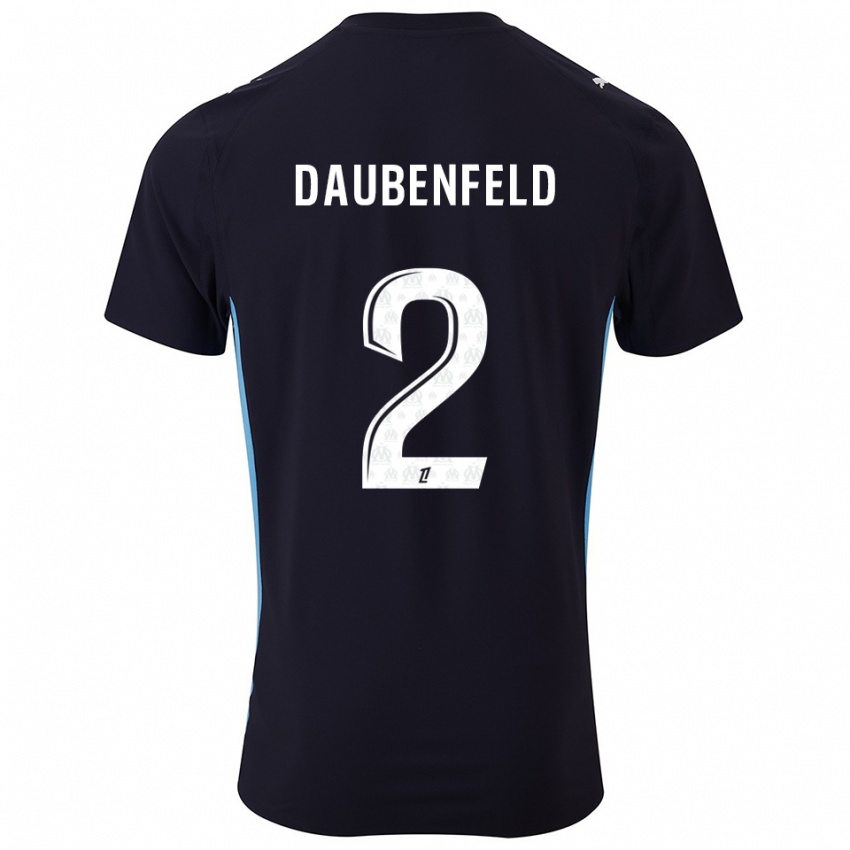 ילדים Lucas Daubenfeld #2 שחור תכלת הרחק ג'רזי 2025/26 חולצה קצרה