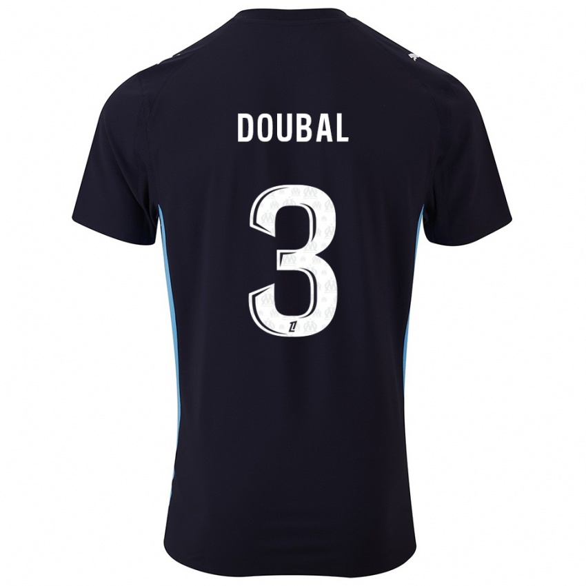 ילדים Anis Doubal #3 שחור תכלת הרחק ג'רזי 2025/26 חולצה קצרה