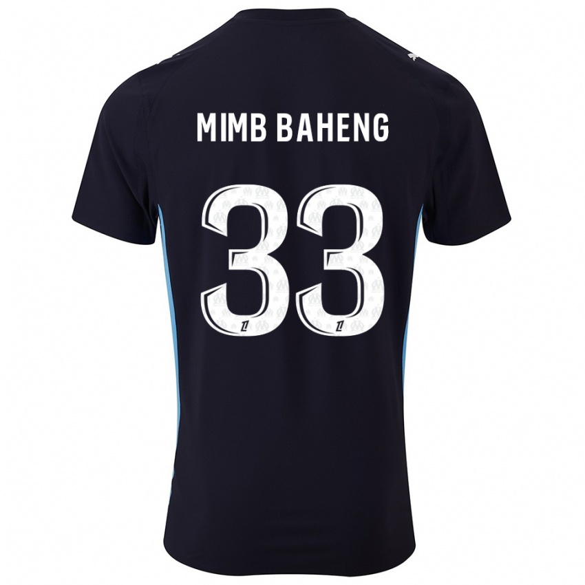 ילדים Rony Mimb Baheng #33 שחור תכלת הרחק ג'רזי 2025/26 חולצה קצרה