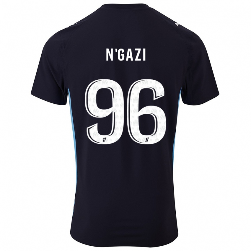 ילדים Chloé N'gazi #96 שחור תכלת הרחק ג'רזי 2025/26 חולצה קצרה