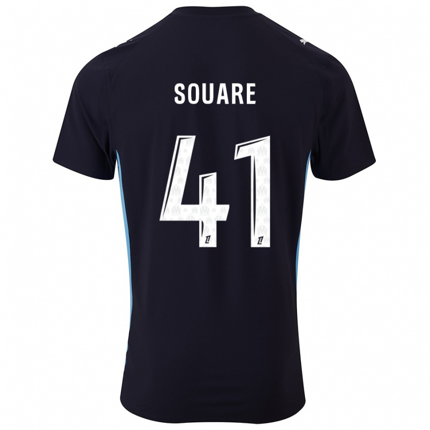 ילדים שייק סוארה #41 שחור תכלת הרחק ג'רזי 2025/26 חולצה קצרה